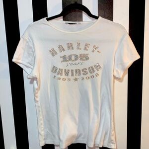 2008 100 Years Of Harley-Davidson Woman’s Tee Shirt Size Medium
